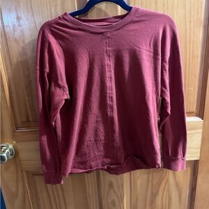 Madewell Brick Red Long Sleeve Top